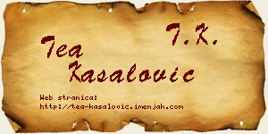 Tea Kasalović vizit kartica